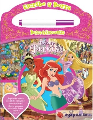 ESCRIBE Y BORRA BUSCA Y ENCUENTRA DISNEY PRINCESA